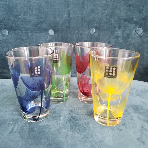 Cerve Poppy Drinking Glass Set - Made in Italy - Picture 4 of 6